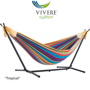 Double Cotton Hammock with Stand Combo (8ft/250cm)