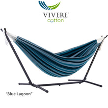 Load image into Gallery viewer, Double Cotton Hammock with Stand Combo (8ft/250cm)
