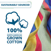 Double Cotton Hammock with Metal Stand Combo (250cm) Tropical